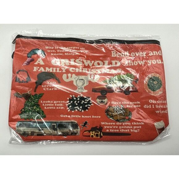 New Christmas Themed Cosmetic Bag With Zipper‎ Multiuse - Picture 3 of 4